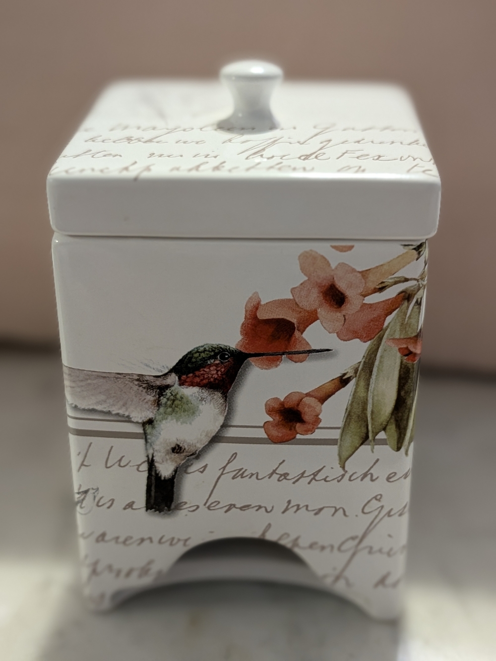 Vintage Marjolein Bastin Natures Journey, Hummingbird Tea Caddy